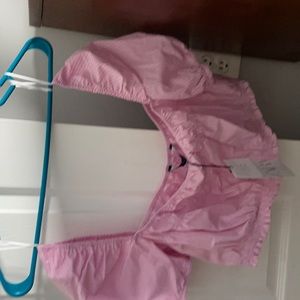 A Zaras NWT poplin crop top